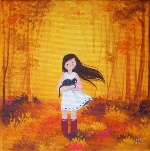 U babičky na zahradě - 20x20cm — foto 1