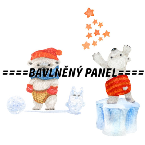 Bavlněný panel 25 x 25cm