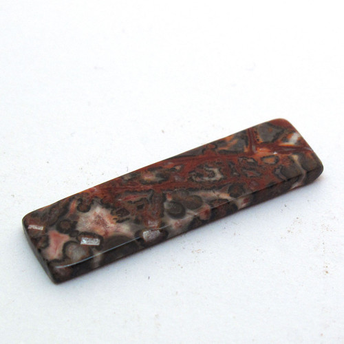 Kabošon leopardí jaspis obdelník 30mm — foto 1