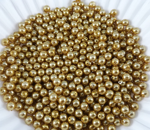 Zlaté voskové perle 10 mm