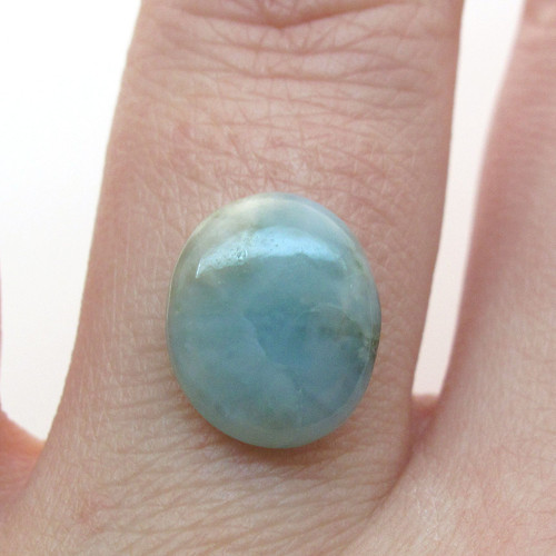 Kabošon larimar ovál 12,1mm REZERVACE — foto 1