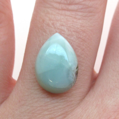 Kabošon larimar kapka 13,8mm — foto 1