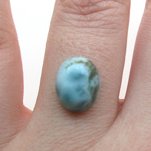 Kabošon larimar ovál 11,2mm — foto 1