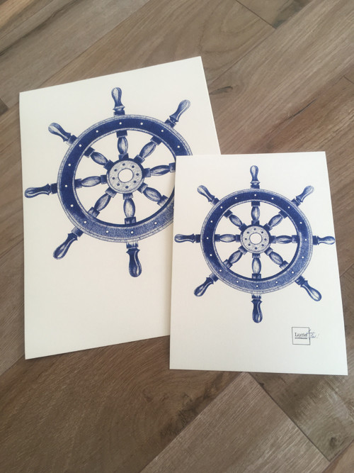 Plakát - Kormidlo - autorská ilustrace A4