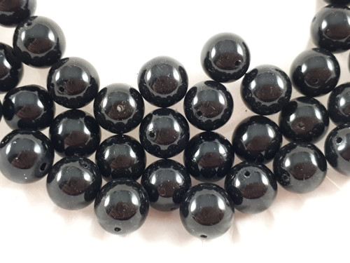 Černé voskové perle 12 mm