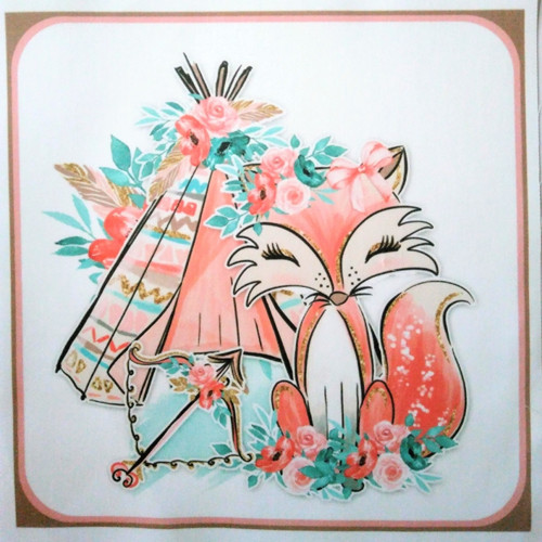 Bavlněná látka - panel 25 x 25 cm