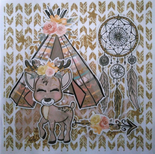Bavlněná látka - panel 25 x 25 cm — foto 1