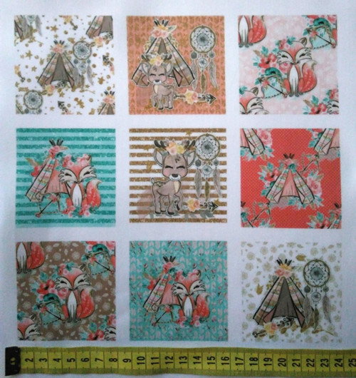 Bavlněná látka - panel 25 x 25 cm — foto 1