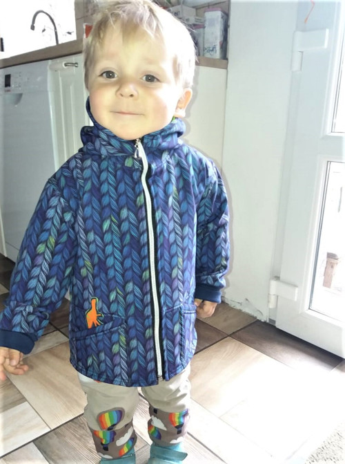 Softshellová bundička vel.98 " Modré pletení..." — foto 1
