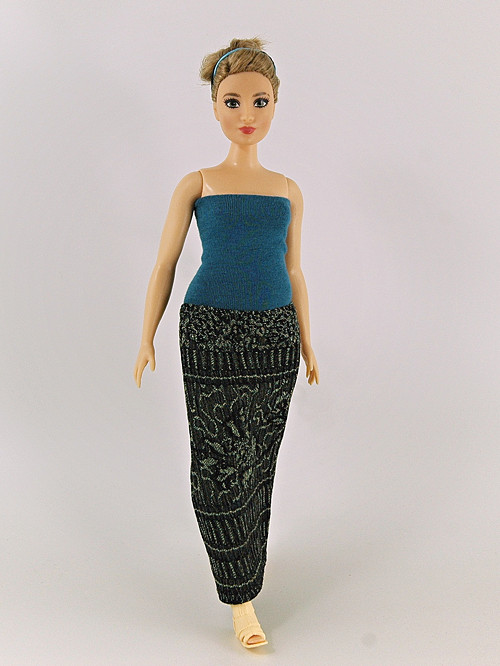 Barbie baculka - Zelenomodré šaty — foto 1