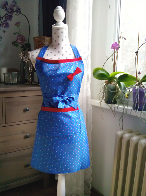 Retro kuchynská zásterka (vintage kvety)