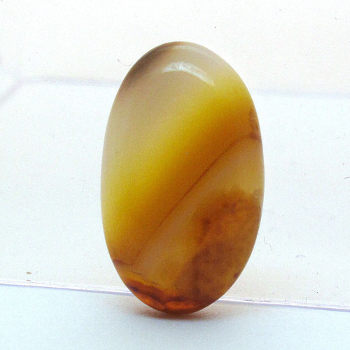 Kabošon žlutý onyx ovál 22mm