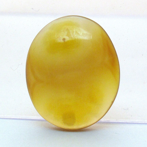 Kabošon žlutý onyx ovál 19mm