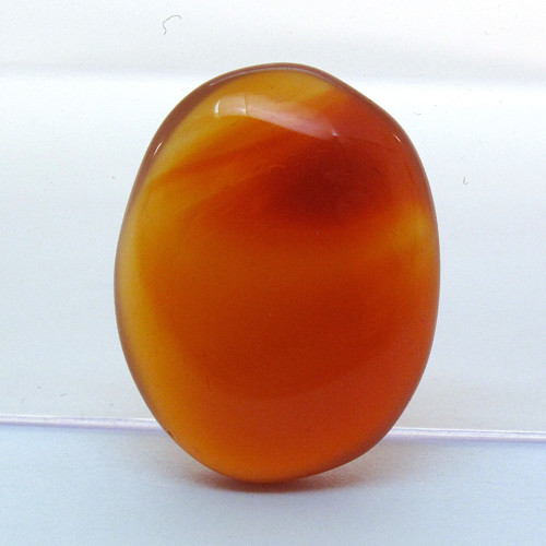 Kabošon oranžový onyx ovál 21mm