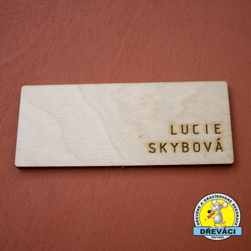 DŘEVĚNÉ JMENOVKY 10 x 4 cm