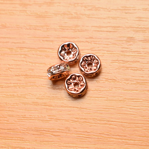 Rondelky - rose gold - 8 mm