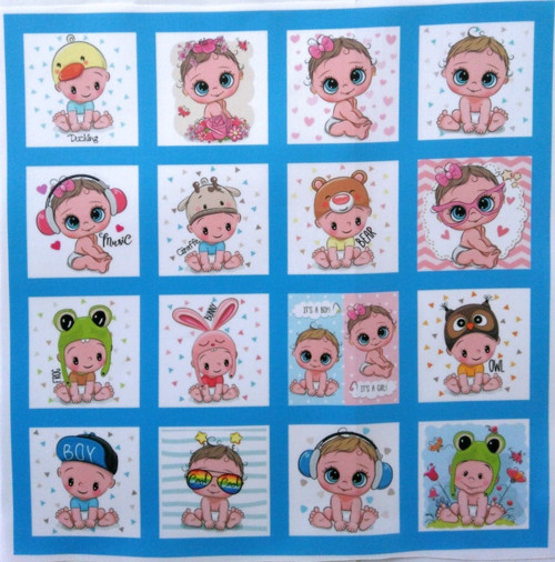 Bavlněná látka - panel sada 35 x 35cm — foto 1