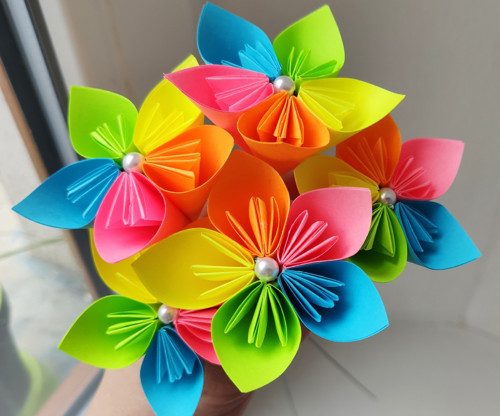 Origami kytka