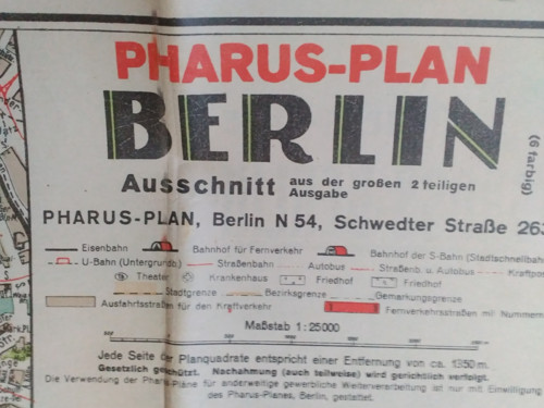 Mapa - Berlín rok 1943