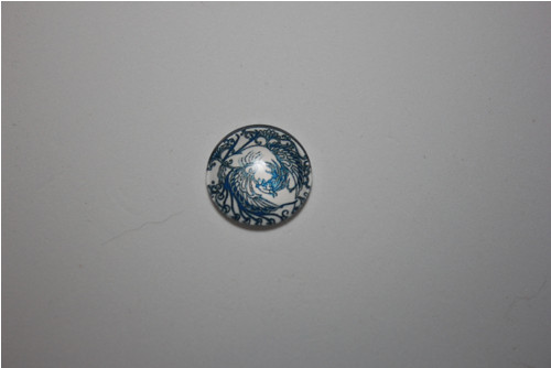 Kabošon modrobílý, 20 mm