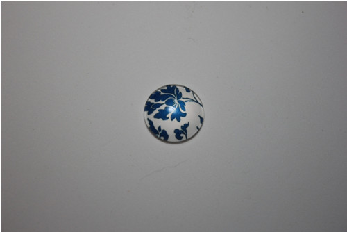 Kabošon modrobílý, 20 mm