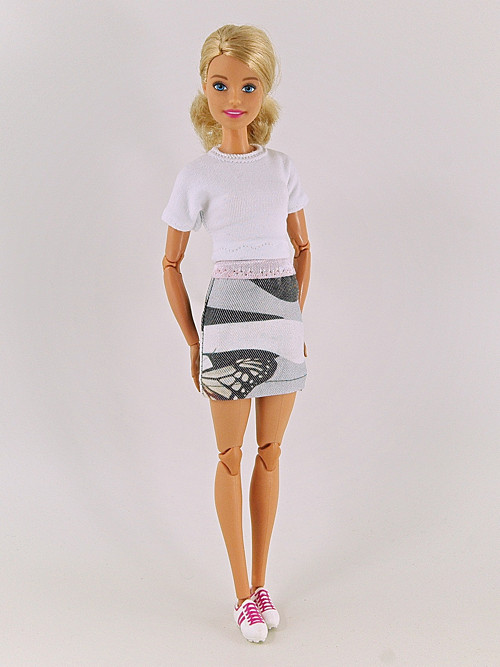 Barbie - Sukně šedobílá — foto 1