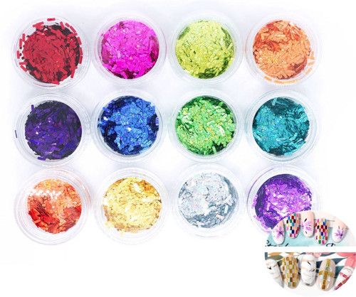 Třpytky na dekoraci nehtů, make-up, manikúru,