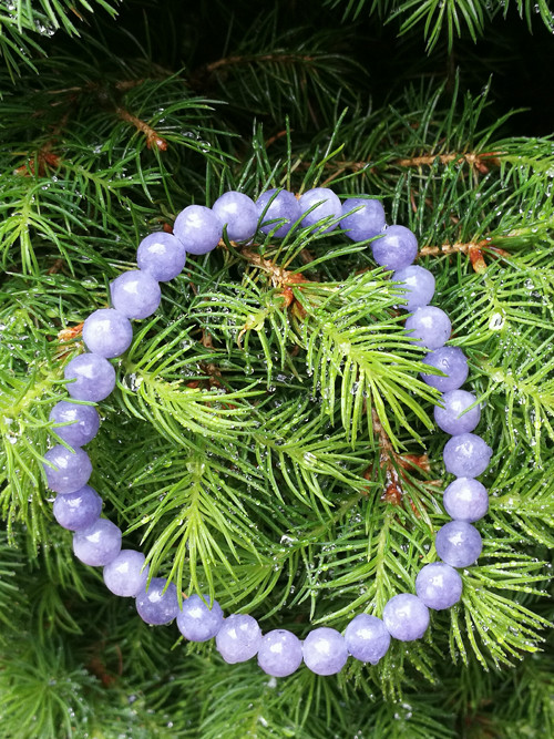 Náramek z minerálů - jadeit violet — foto 1
