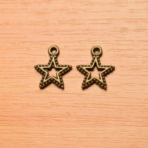 Hvězdička 17x15mm - starobronz