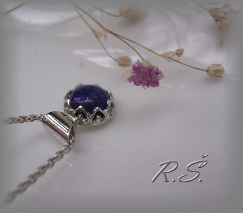 Náhrdelníček do sopravy ... lapis lazuli 5 mm