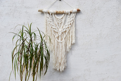 Macramé Krémové L