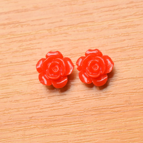 Růže - kabošon - 13 mm
