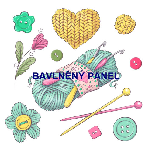 Bavlněný panel 25 x 25cm