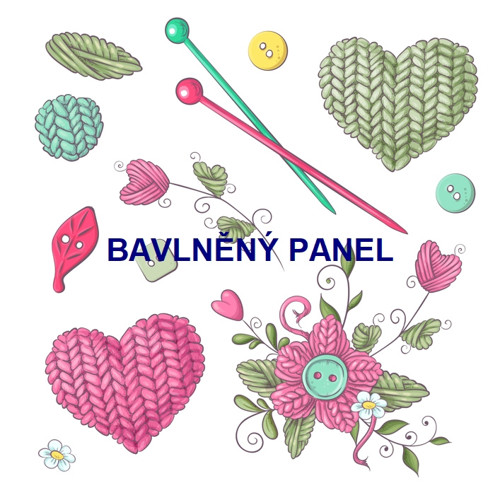Bavlněný panel 25 x 25cm