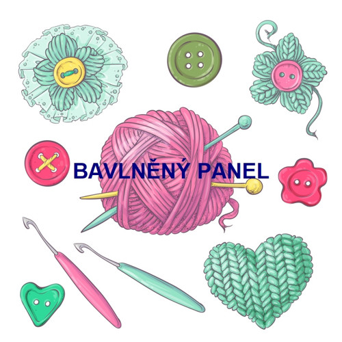 Bavlněný panel 25 x 25cm