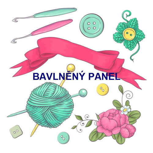 Bavlněný panel 25 x 25cm