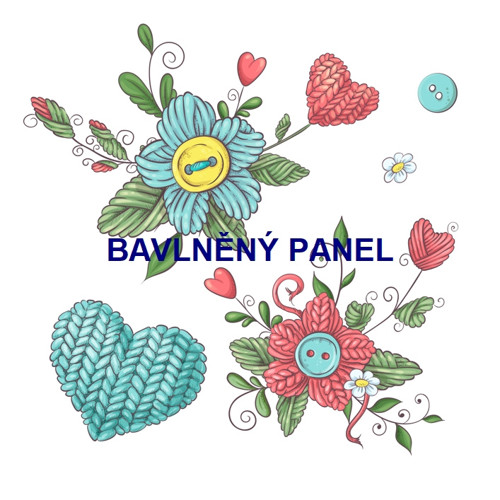 Bavlněný panel 25 x 25cm
