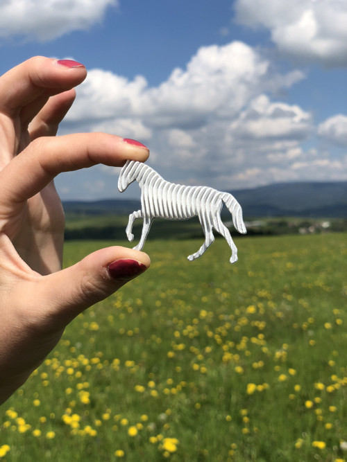 Kůň silver/white