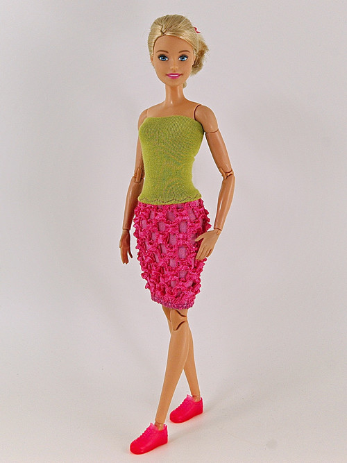 Barbie - Zelenorůžové šaty — foto 1