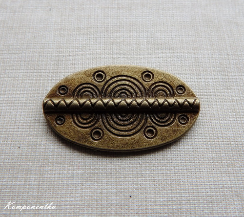 Kovový korálek velký 37x22mm 1 kus