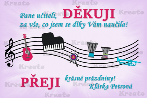 Poděkování paní učitelce - No.53