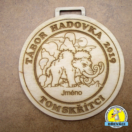 Táborové MEDAILE "HADOVKA 2019" personifikované