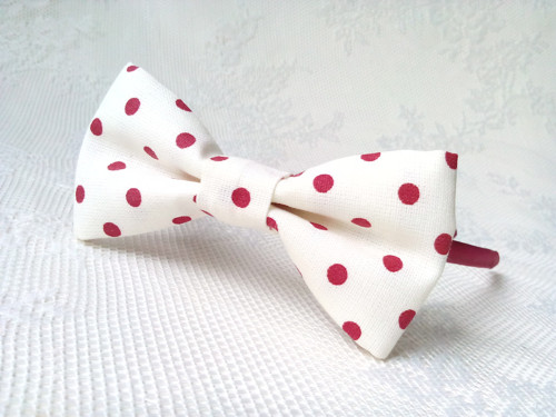 Pin Up čelenka (biela/červené bodky)