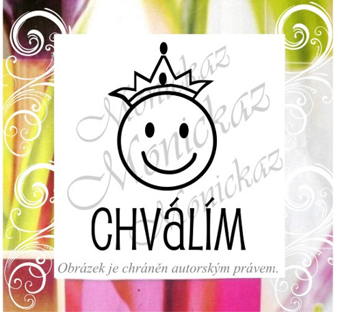 Chválím smajlík s korunkou 32. Razítko.