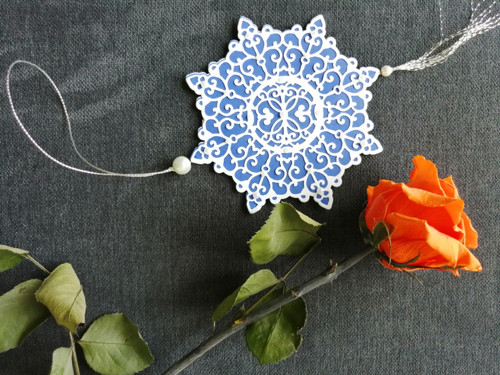 Mandala modrá 1