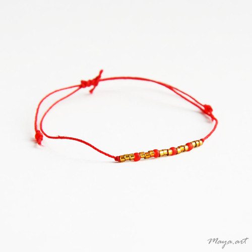 Zlatočervený náramek SIMPLE BRACELET II