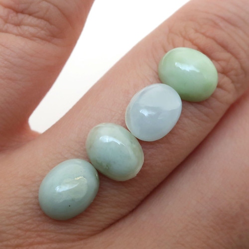 Kabošon larimar ovál 8,8-9,1mm 4ks — foto 1