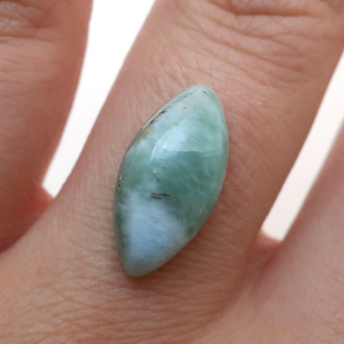 Kabošon larimar slza 16,0mm — foto 1