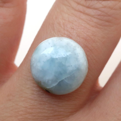 Kabošon larimar kruh 12,0mm — foto 1