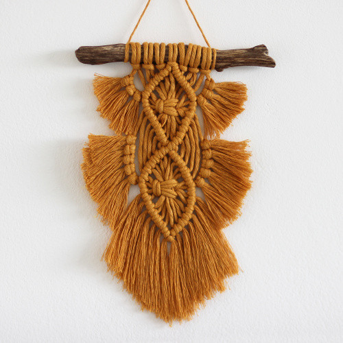 Okrové macramé malé — foto 1